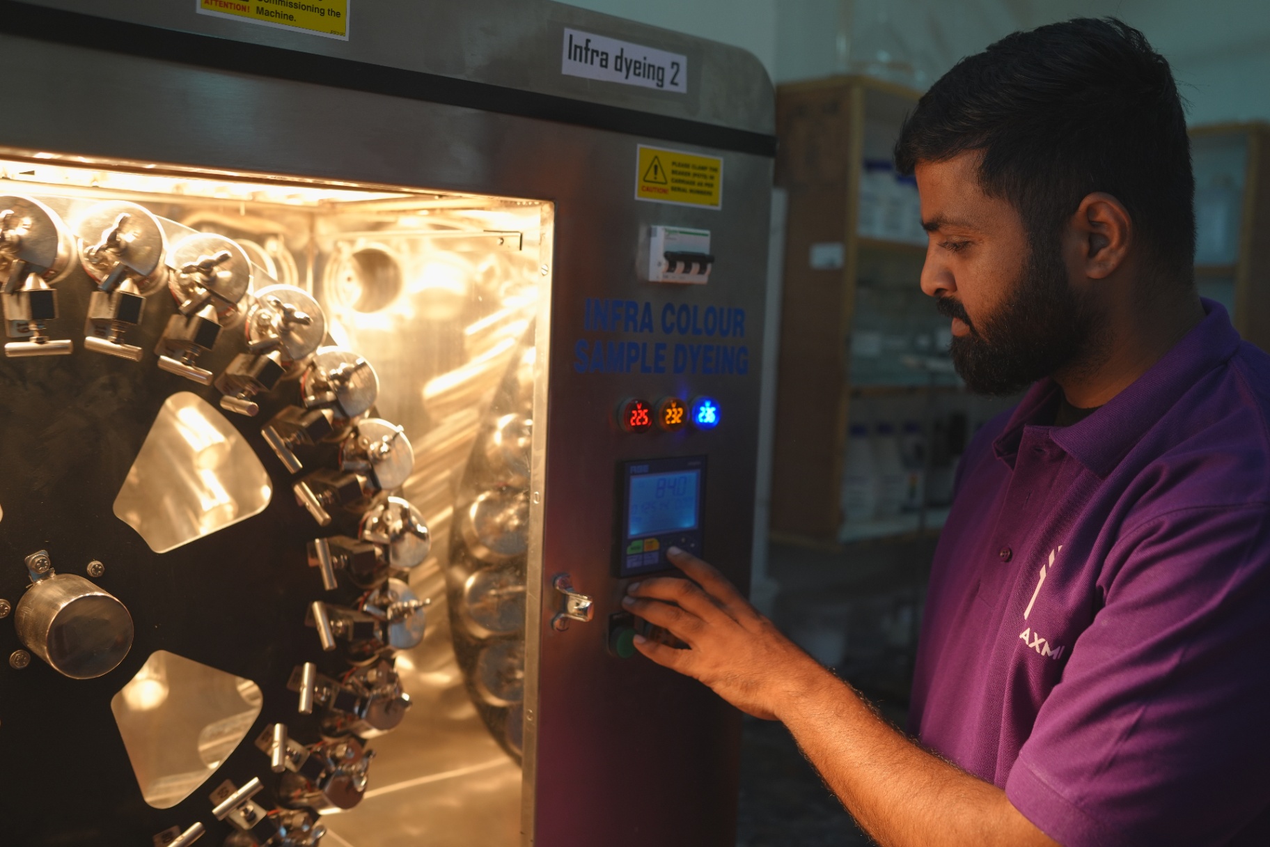 Infra colour sample dyeing machine